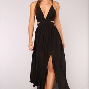 NWT Fashion Nova Black Maxi Dress